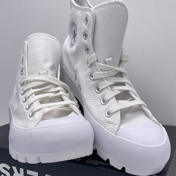 Converse WMNS CTAS LUGGED HI WHITE/BLACK/WHITE 565902C Platforms Sneakers - Picture 5 of 16